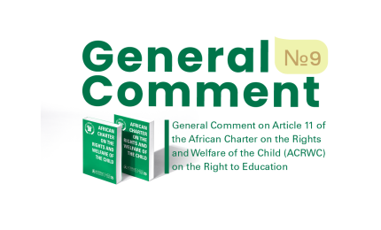 Message from the Special Special Rapporteur on Education on the release of ACERWC's General Comment on Article 11 of the African Charter on the Rights and Welfare of the Child (ACRWC) on the Right to Education