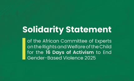 of the African Committee of Experts on the Rights and Welfare of the Child for the 16 Days of Activism to End Gender-Based Violence 2025